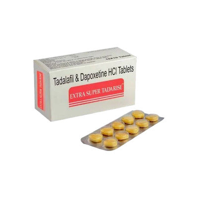 Extra Super Tadarise – High-Strength Tadalafil & Priligy Combo for ED & PE (10, 30, or 60 Tablets)